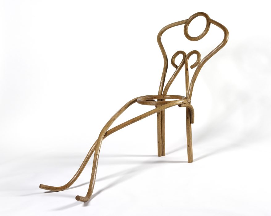 Reclining Nude, 2008
Steam-bent and laminated red oak
65 x 47 x 28 inches