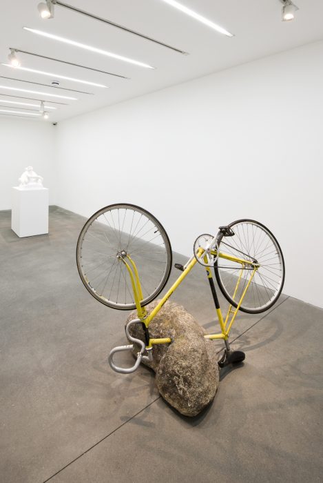 Stone with Bicycle, 2013
Granite stone and Raleigh bicycle
43 x 30.5 x 65 inches
