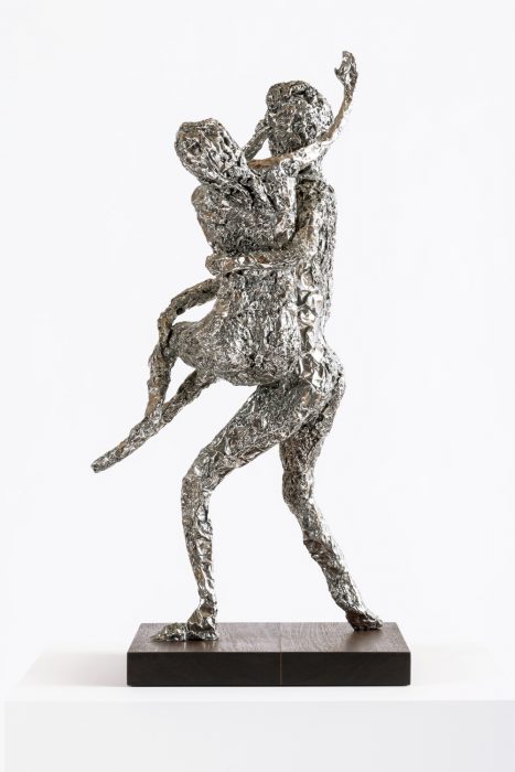 Tin Foil Sculpture (Pluto and Prosperpina), 2014
Stainless steel with wood base
28 x 17.25 x 14.75 inches