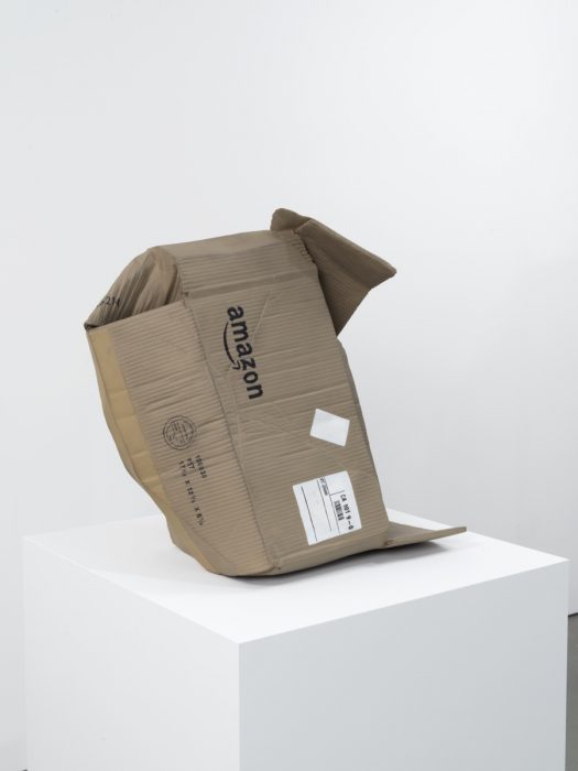 Untitled (Amazon Box), 2016
Carved wood with paint
23 x 23 x 17 inches