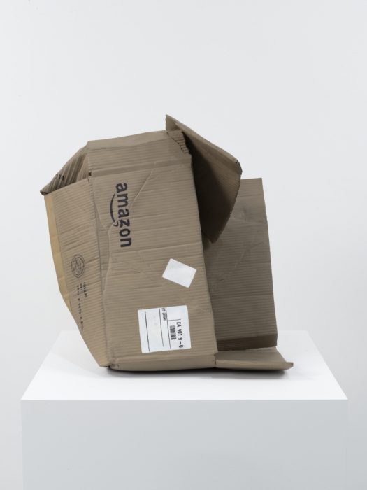 Untitled (Amazon Box), 2016
Carved wood with paint
23 x 23 x 17 inches