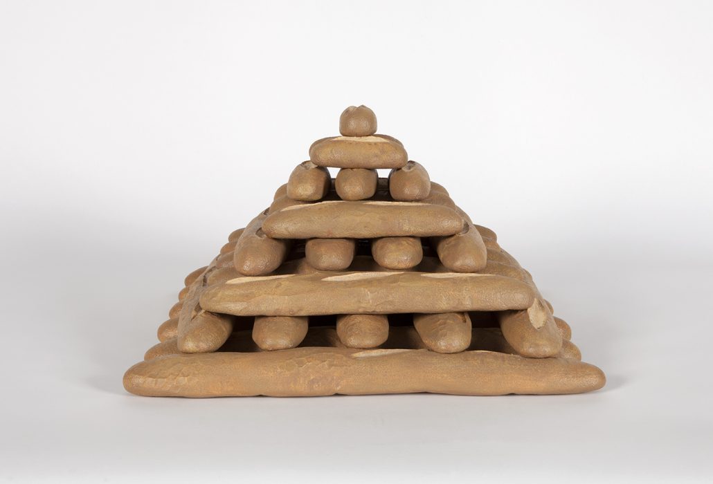 Baguette Pyramid, 2018
Carved wood with paint
26 x 25.25 x 5 inches