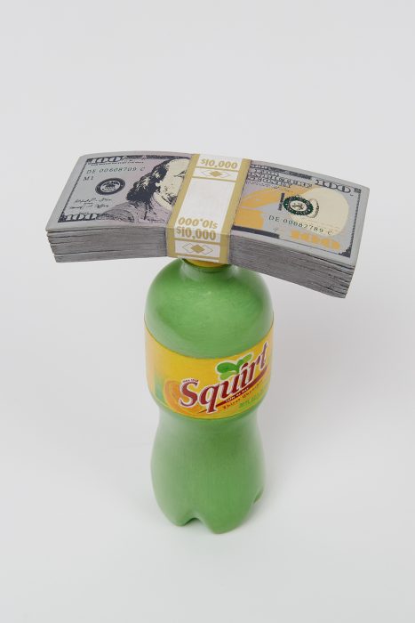 Soda with 10K, 2019
Carved wood with paint
9.5 x 6.25 x 2.75 inches