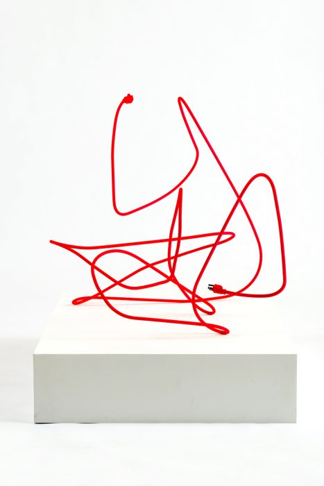 Extension Cord 7 (Free Radical), 2013
Mild steel with rubberized paint
29 x 45 x 29.5 inches