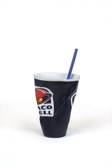 Taco Bell Cup #1, 2017
Carved wood with paint
9.5 x 4.75 x 2.625 inches